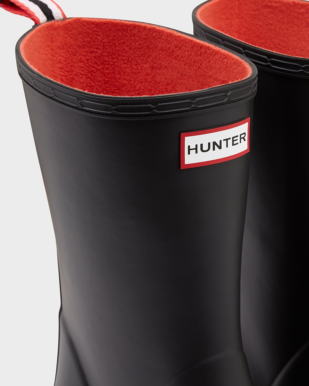 Kalosze Play Męskie - Hunter Original Insulated Mid-Height Rain - Czarne - FHTN-49528